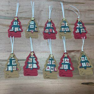 Christmas tree Gift tags, Christmas gift tags, Holiday gift tags, Handmade gift